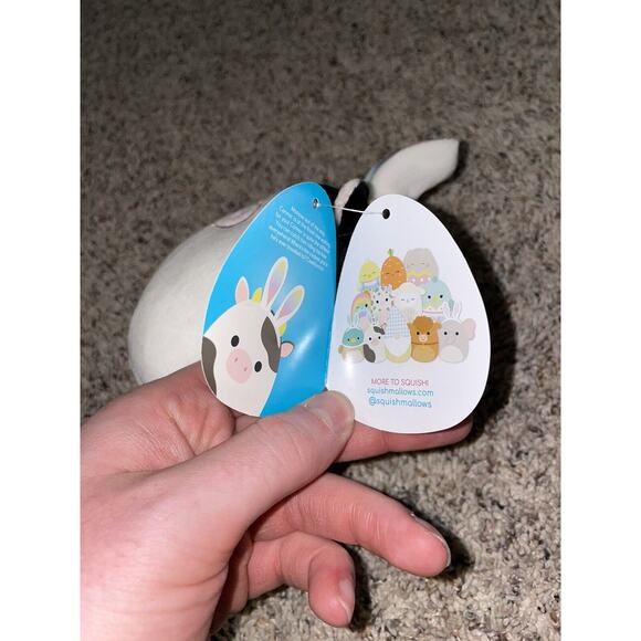 NWT Squishmallows 5” Connor the Cow With Bunny Ears Spring Easter 2022 Plush - Picture 4 of 5